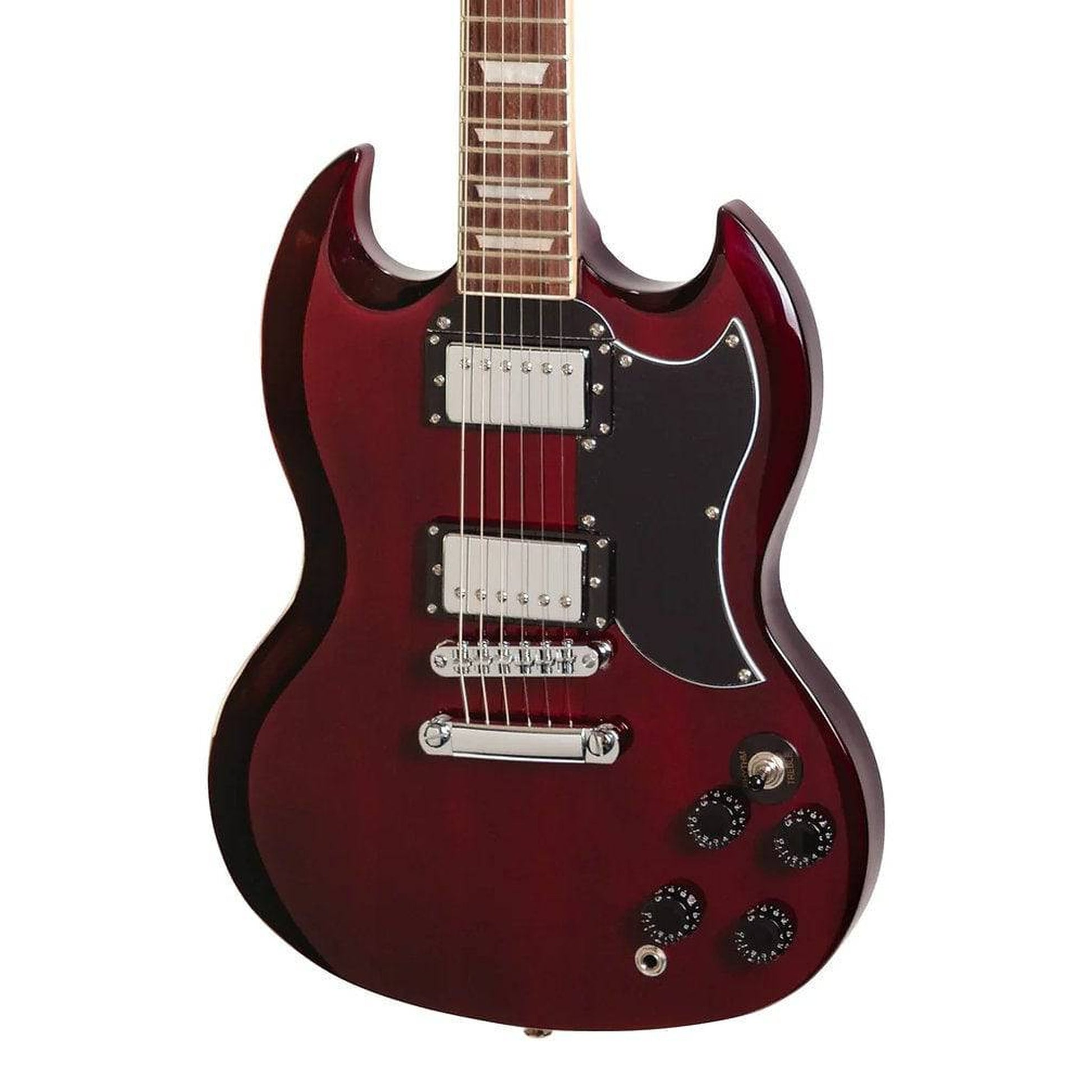 J&D LUTHIERS SG STYLE ELECTRIC GUITAR - CHERRY - Joondalup Music Centre