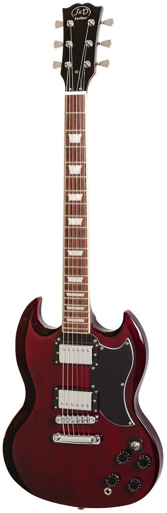 J&D LUTHIERS SG STYLE ELECTRIC GUITAR - CHERRY - Joondalup Music Centre