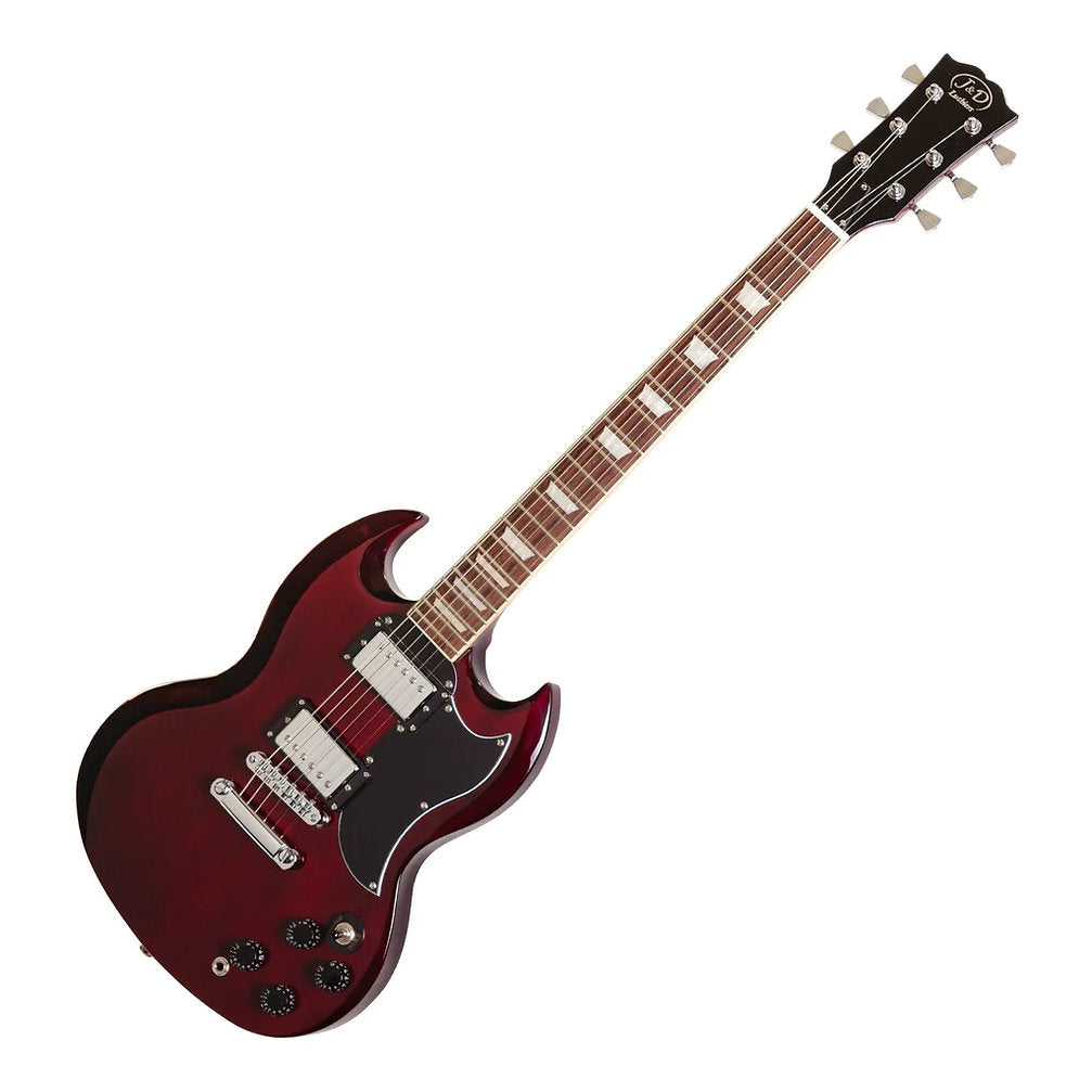 J&D LUTHIERS SG STYLE ELECTRIC GUITAR - CHERRY - Joondalup Music Centre