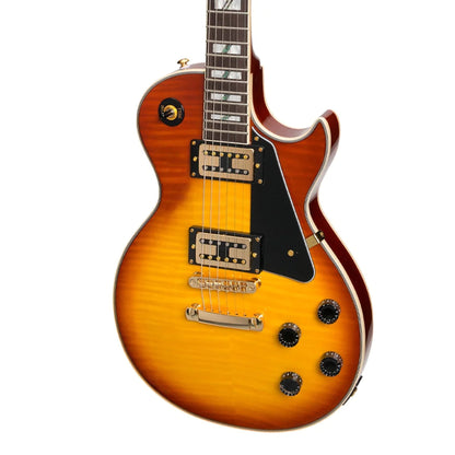 J&D LUTHIERS LP-CUSTOM STYLE ELECTRIC GUITAR - HONEYBURST - Joondalup Music Centre