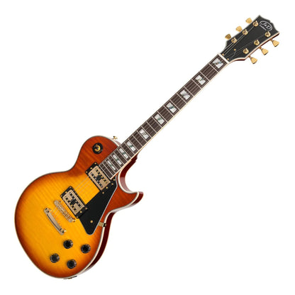 J&D LUTHIERS LP-CUSTOM STYLE ELECTRIC GUITAR - HONEYBURST - Joondalup Music Centre