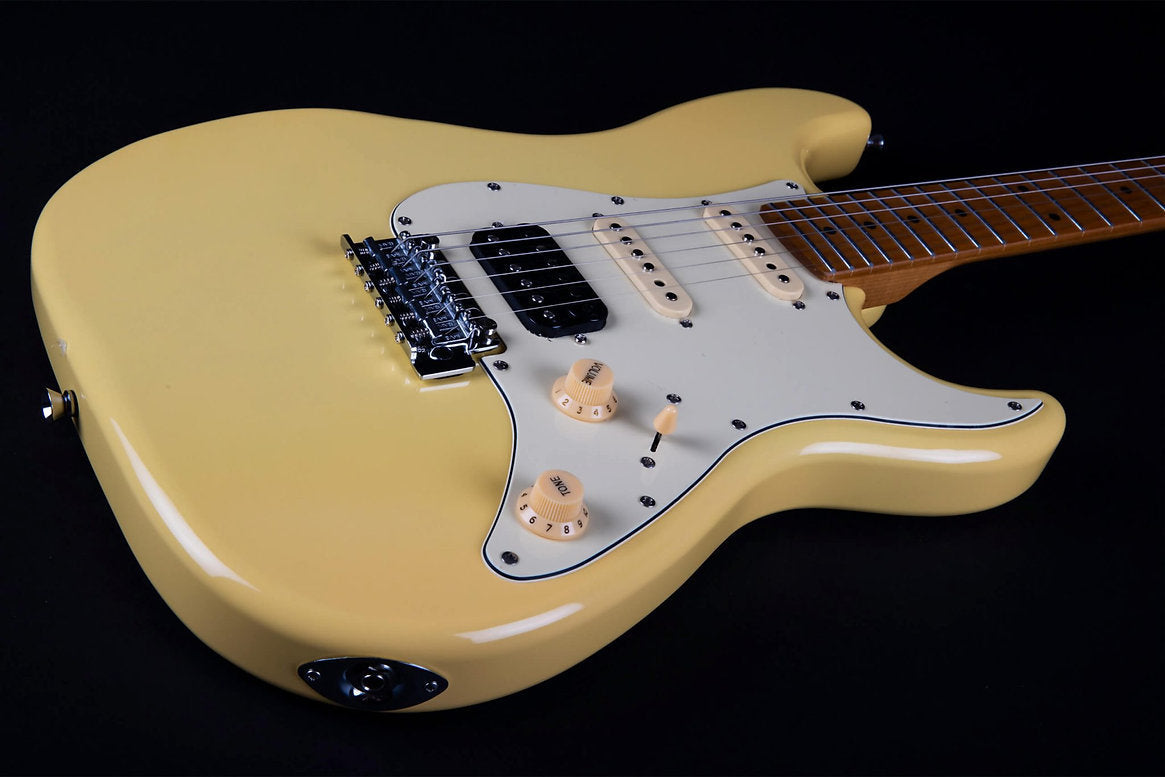 JET JS-400 HSS STRAT STYLE ELECTRIC GUITAR - VINTAGE YELLOW - Joondalup Music Centre