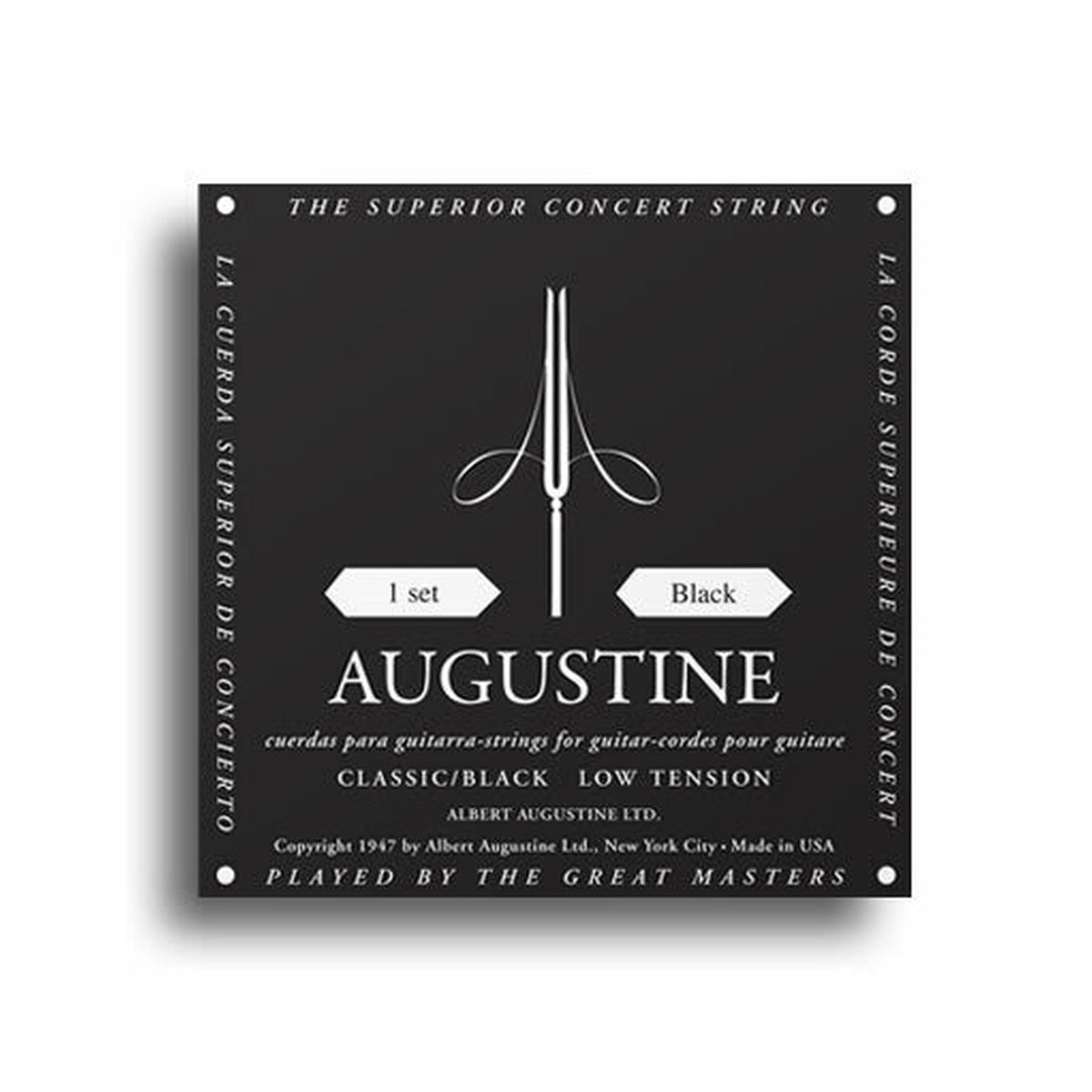 Augustine 650407 Corde per Chitarra Classica, Etichetta Nera, Set Standard-Cantini, Tensione Normale/Leggera Augustine 650407 Corde per Chitarra Classica, Etichetta Nera, Set Standard-Cantini, Tensione Normale/Leggera