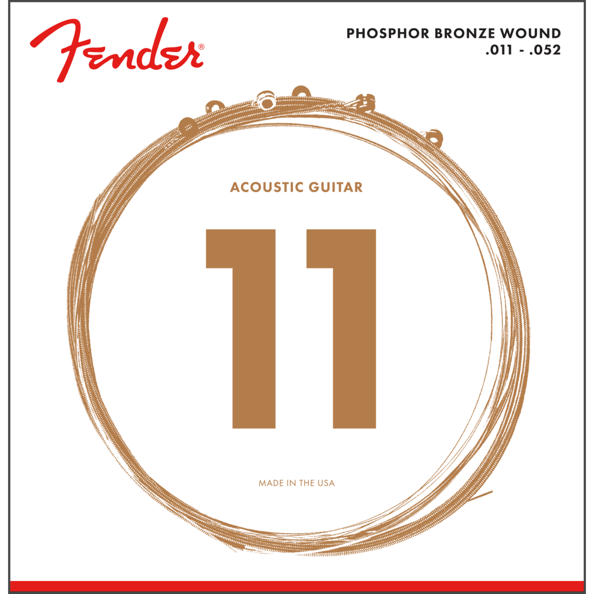 Fender 60CL Phosphor Bronze Acoustic Guitar Strings - 11-52 - Joondalup Music Centre