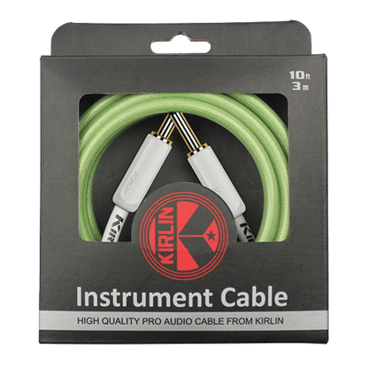 Kirlin KIPW201WGR Instrument Cable 3m - Green - Joondalup Music Centre