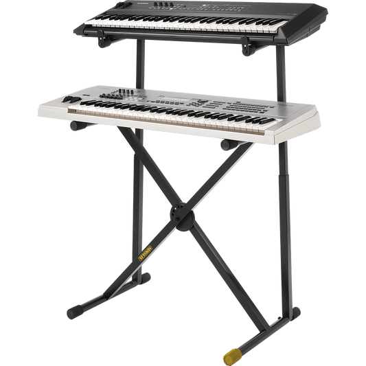 Hercules KS210B: X Braced Double Tier Keyboard Stand - STANDS - [shop-name]