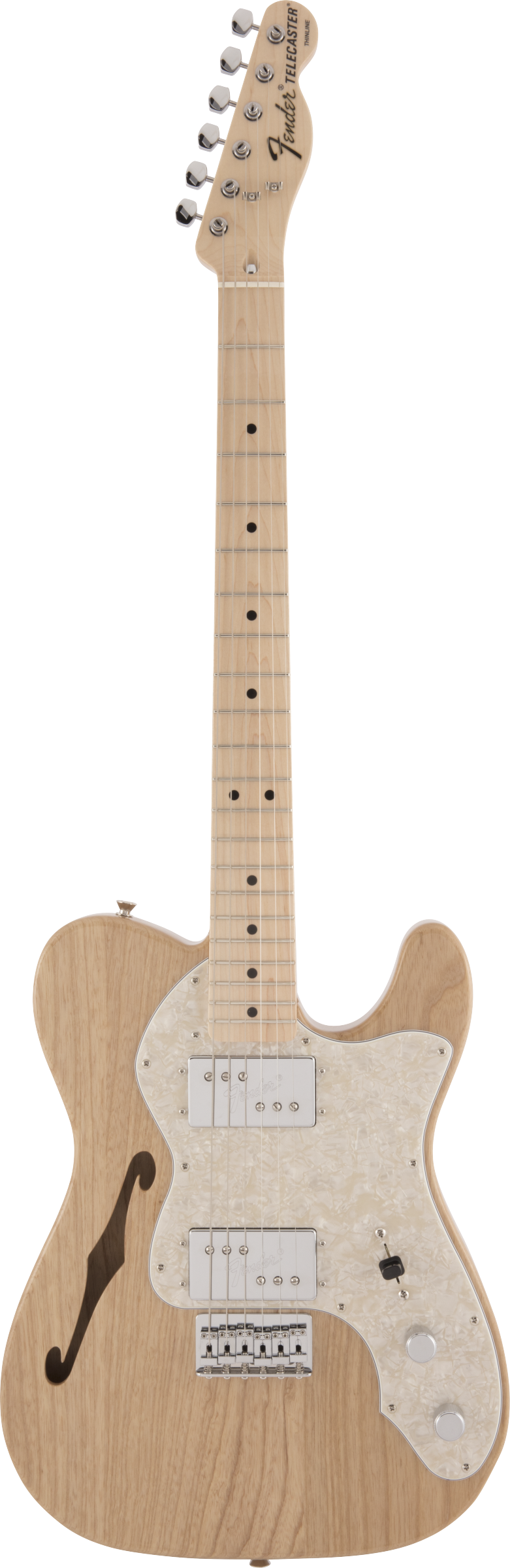 Fender Made in Japan Traditional 70s Thinline Telecaster - Natural-ELECTRIC GUITAR-Joondalup Music Centre