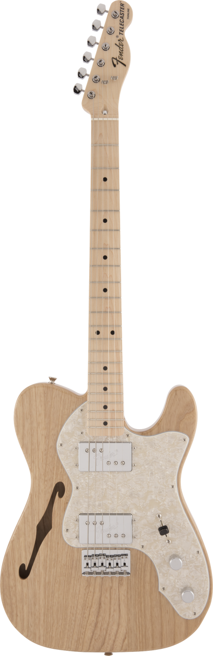 Fender Made in Japan Traditional 70s Thinline Telecaster - Natural-ELECTRIC GUITAR-Joondalup Music Centre