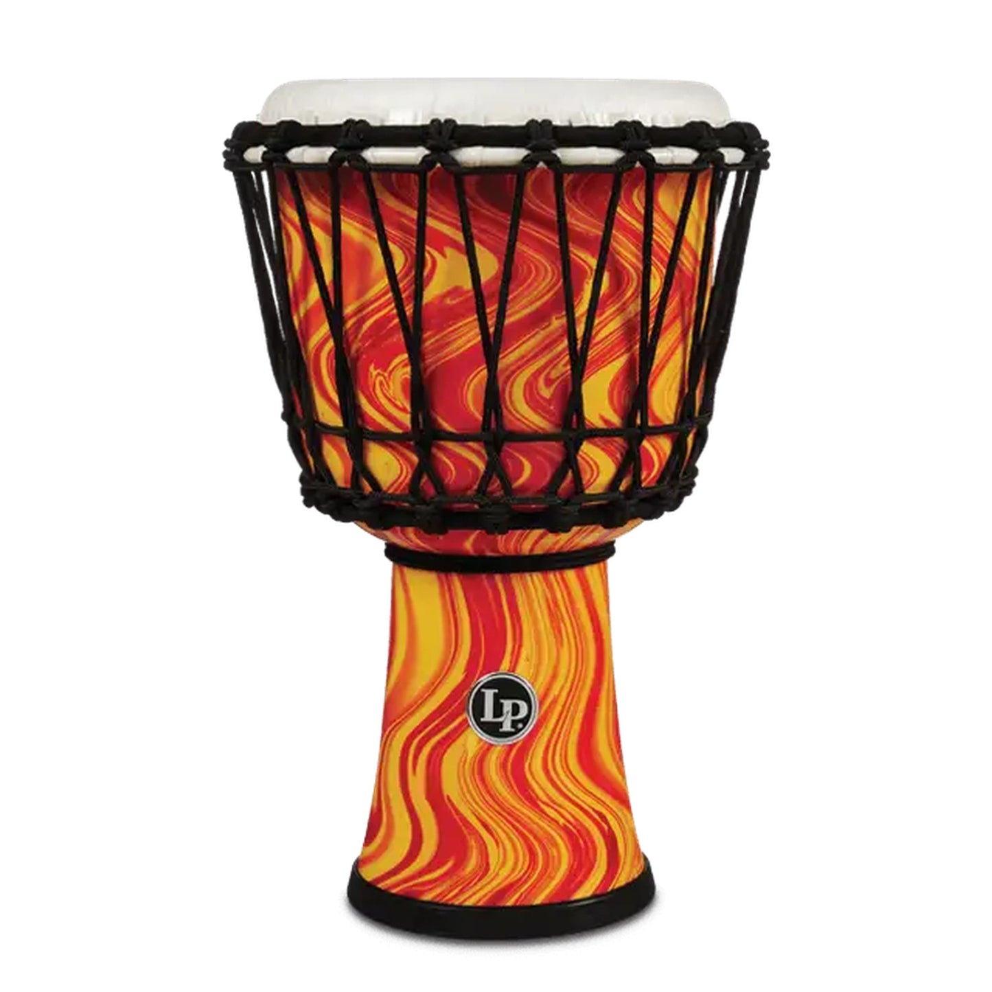 Latin Percussion LP 7 Rope Tuned Circle Djembe - Orange Marble