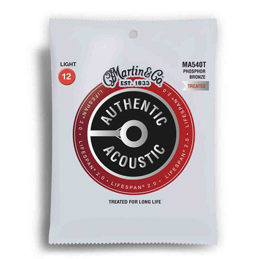 MARTIN AUTHENTIC ACOUSTIC LIFESPAN 2.0 PHOSPHOR BRONZE ACOUSTIC GUITAR STRINGS - 12-52 - Joondalup Music Centre