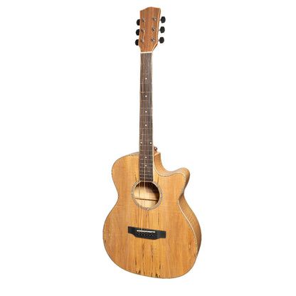 Martinez 31 Series Small Body Spalted Maple Acoustic Guitar - Natural Satin - Joondalup Music Centre