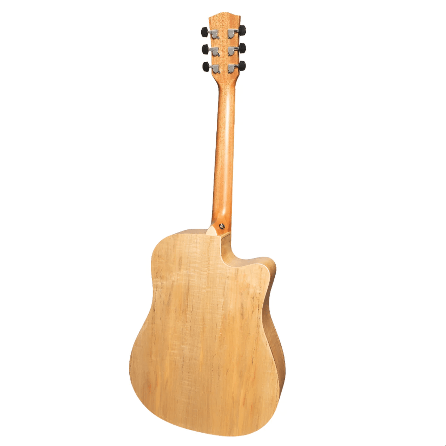 MARTINEZ 31 SERIES SPALTED MAPLE L/H ACOUSTIC/ ELECTRIC GUITAR - NATURAL SATIN - Joondalup Music Centre