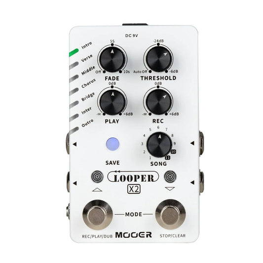 MOOER LOOPER X2 STEREO LOOPER PEDAL - Joondalup Music Centre