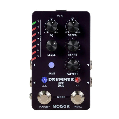 Mooer Micro Drummer X2 Stereo Drum Machine Pedal - Joondalup Music Centre