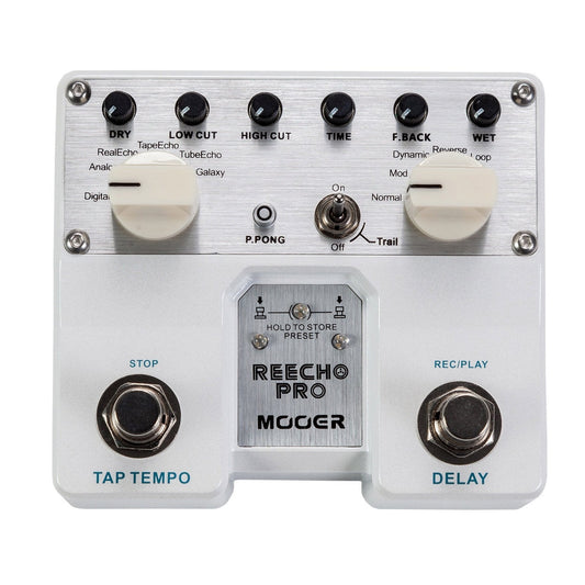 MOOER REECHO PRO DIGITAL DELAY TWIN EFFECTS PEDAL - Joondalup Music Centre