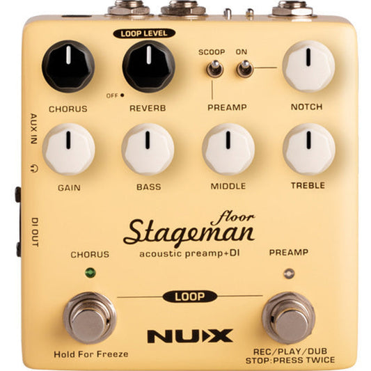 NU-X Stageman Floor Acoustic Preamp & DI Pedal - Joondalup Music Centre