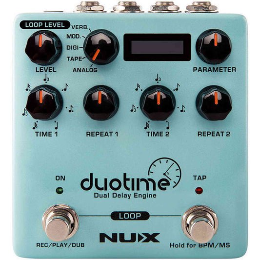 NU-X VERDUGO SERIES DUOTIME DUAL DELAY ENGINE EFFECTS PEDAL - Joondalup Music Centre