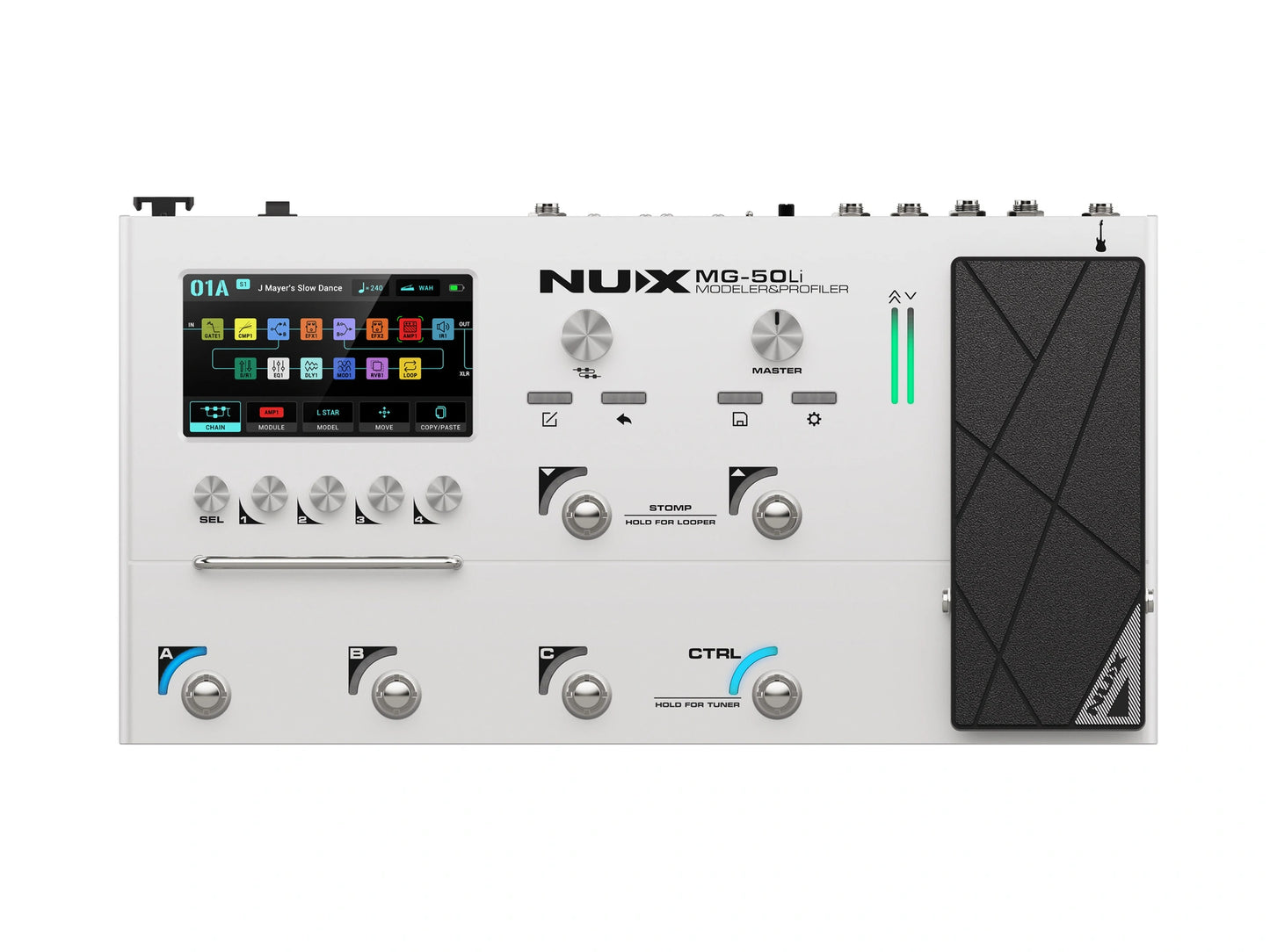 NU-X MG-50Li Versatile Guitar/Bass Modeler & Profiler - White