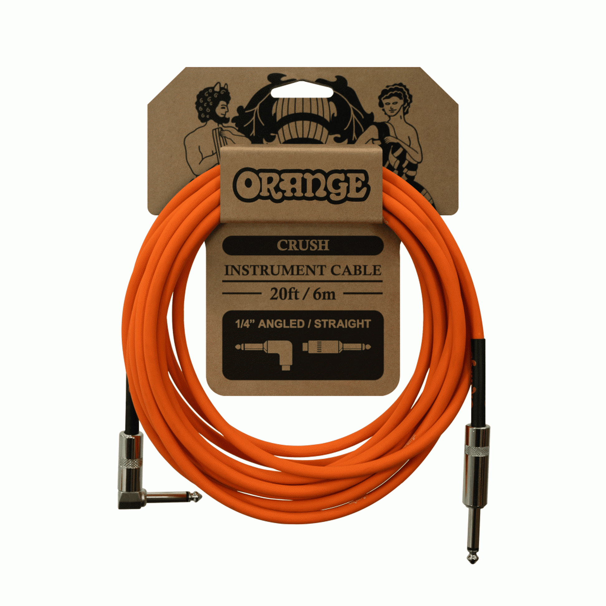 Orange Crush Right Angle Instrument Cable 6m - Joondalup Music Centre