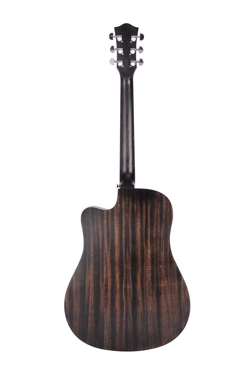 Winzz AF386CE Dreadnought Electric Acoustic Guitar Pack - Mahogany