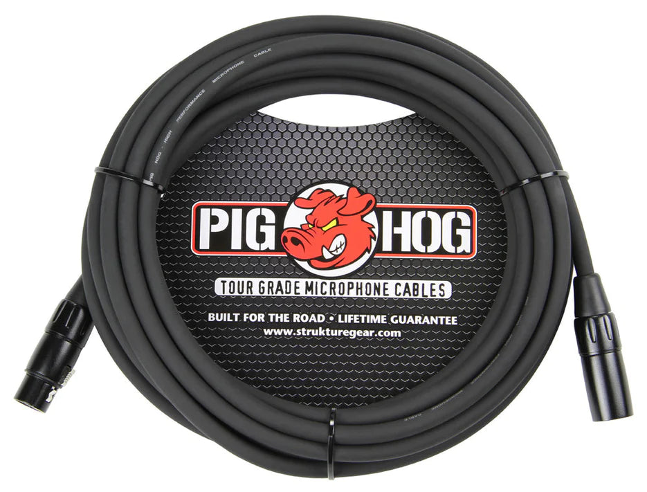 PIG HOG XLR MICROPHONE CABLE 7.5M - Joondalup Music Centre