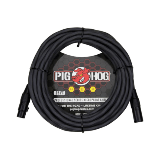 Pig Hog Hex Series XLR Microphone Cable 7.5m - Grey - Joondalup Music Centre
