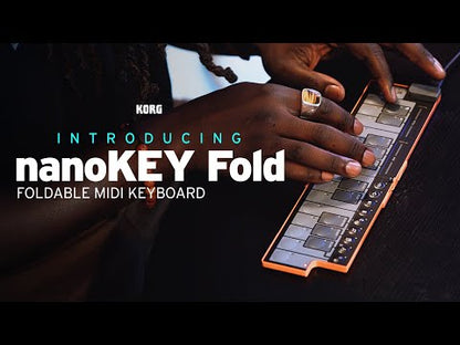 Korg nanoKEY Fold 25-Key Foldable MIDI Keyboard - Sand Beige