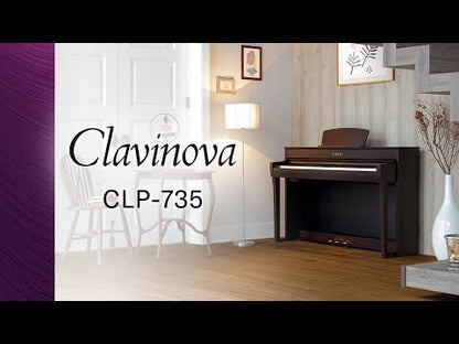 Yamaha CLP-735B Clavinova Digital Piano - Black - Floor Model