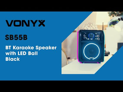 Vonyx SBS55B – Bluetooth Karaoke Speaker - Black