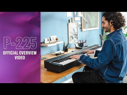 Yamaha P225 Portable Digital Piano Black - w/ L-200B  Stand & LP1B Pedal Assembly