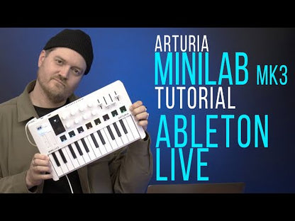 Arturia MiniLab Mk3 25-Key Universal MIDI Controller - White