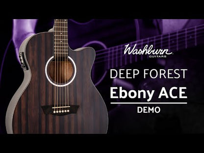 Washburn DFEACE-A-U Acoustic Guitar - Deep Forest Ebony