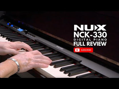 NU-X NCK-330 Upright 88-Key Digital Piano - Black Finish