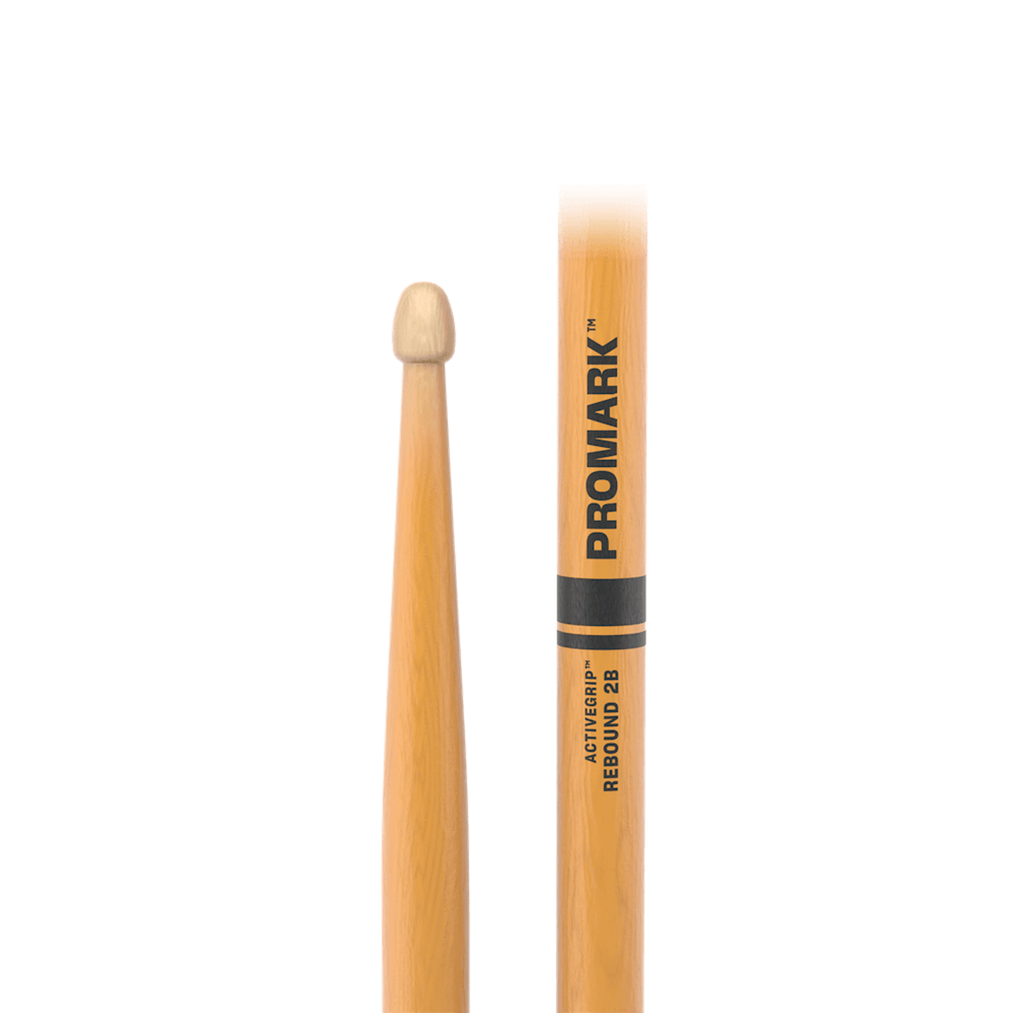 Promark Drum Sticks - Rebound 2B Activegrip Wood Tip - Clear