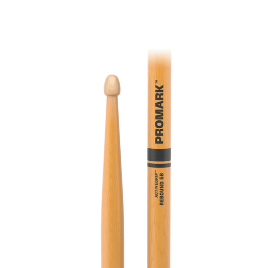 Promark Drum Sticks - Rebound 5B Activegrip Wood Tip - Clear