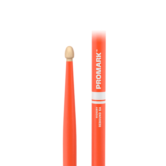 Promark Drum Sticks - Rebound 5A Acorn Wood Tip - Orange