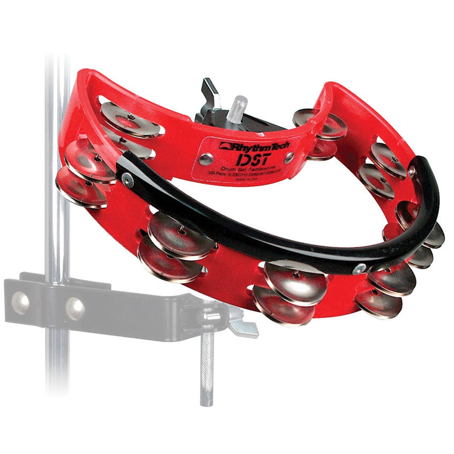 RHYTHM TECH DRUM SET TAMBOURINE RED NICKEL JINGLES - Joondalup Music Centre