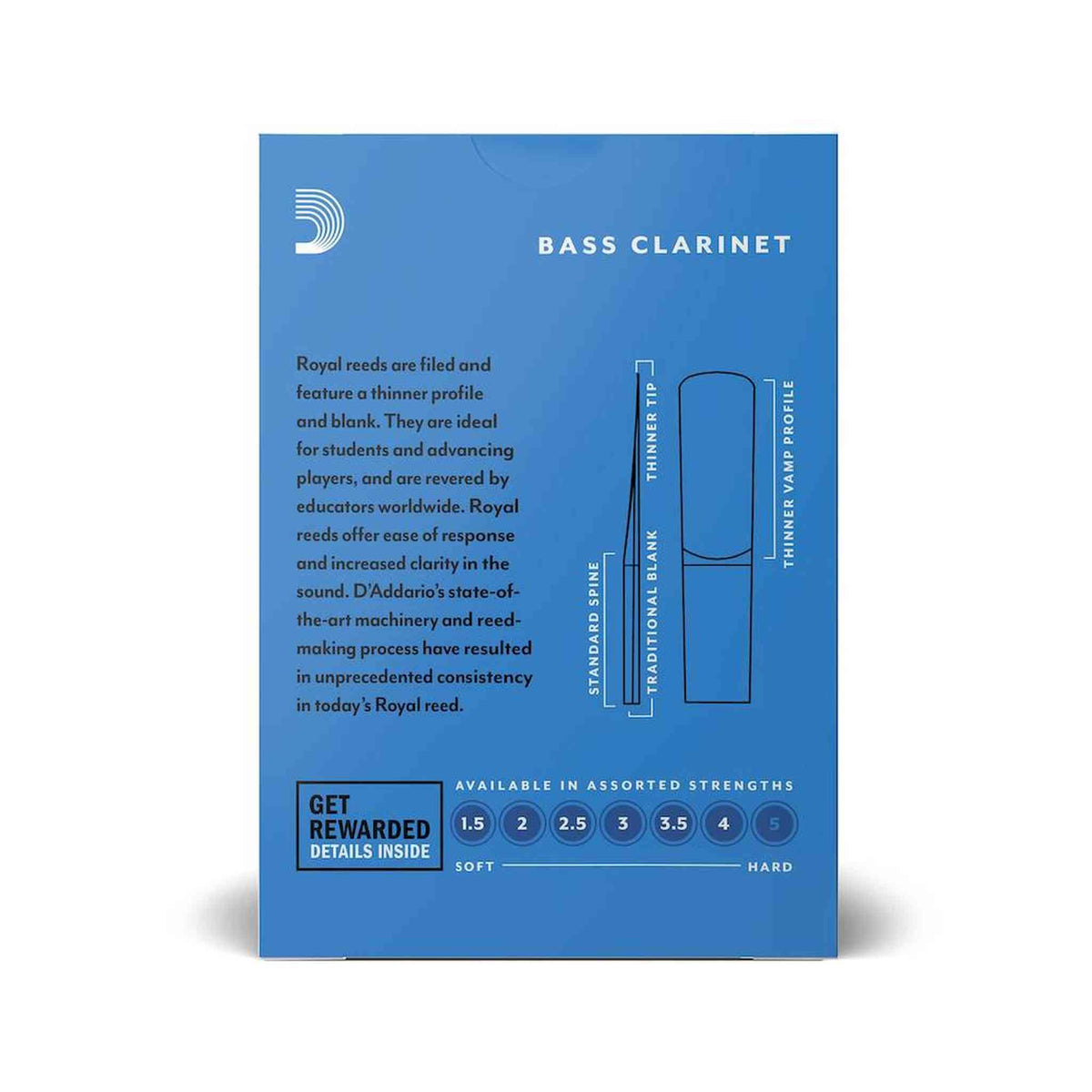 Rico Royal Bass Clarinet Reeds 2.0 - 10 Pack