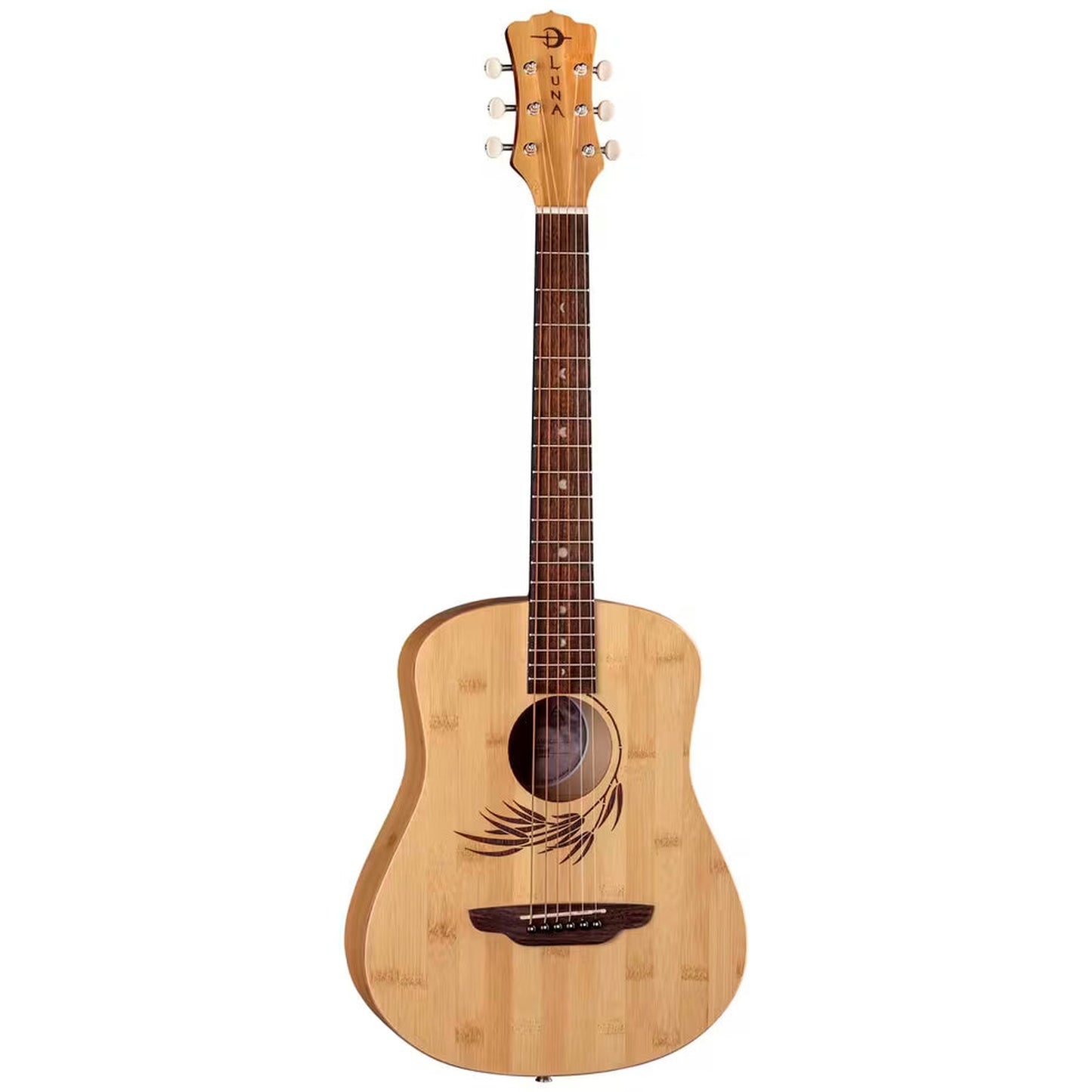 Luna Safari Bamboo Travel Acoustic Guitar W/Bag - Satin Natural