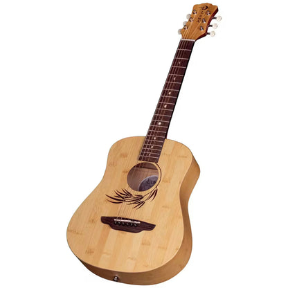 Luna Safari Bamboo Travel Acoustic Guitar W/Bag - Satin Natural