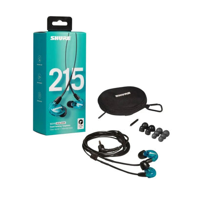 Shure SE215SPE In Ear Sound Isolating Earphones Special Edition - Translucent Blue