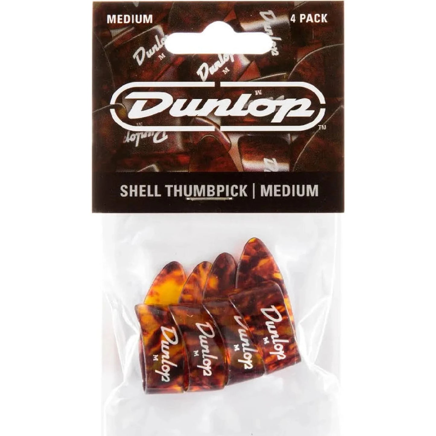 Dunlop Medium Thumb Pick - Shell 4 pk