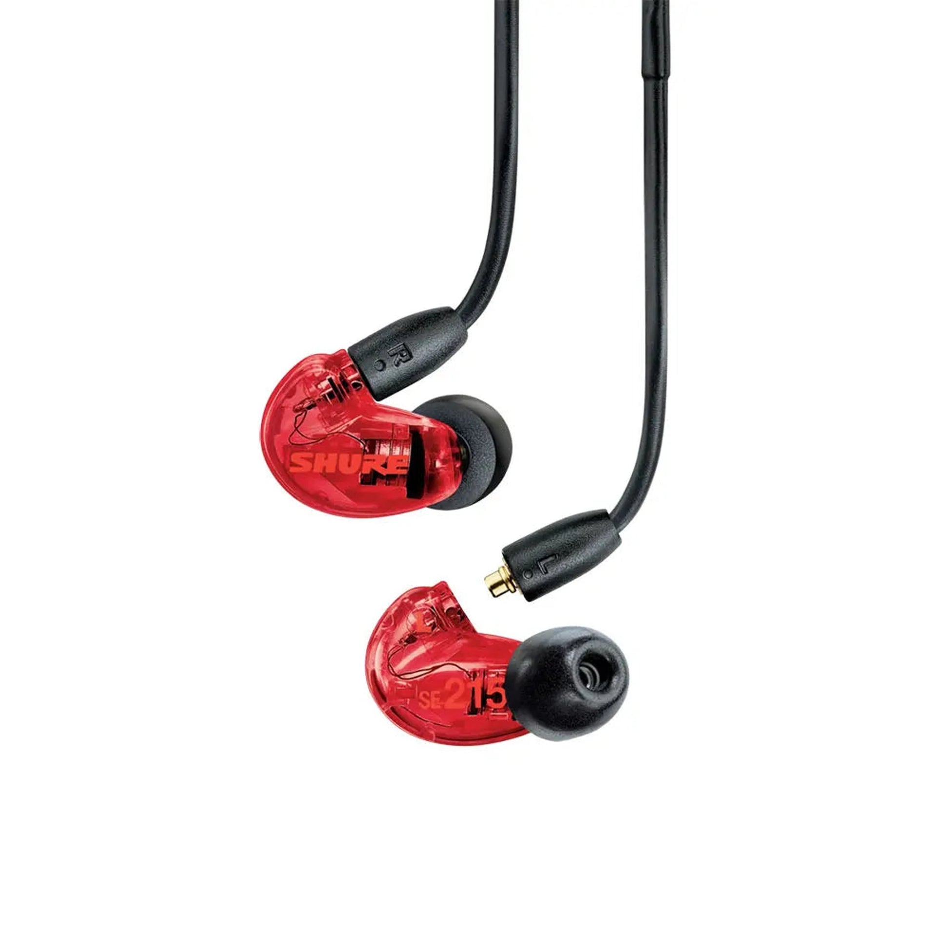 Shure SE215SPE In Ear Sound Isolating Earphones Special Edition - Translucent Red ear buds