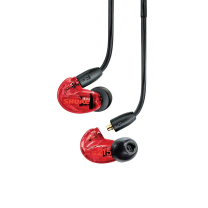 Shure SE215SPE In Ear Sound Isolating Earphones Special Edition - Translucent Red ear buds