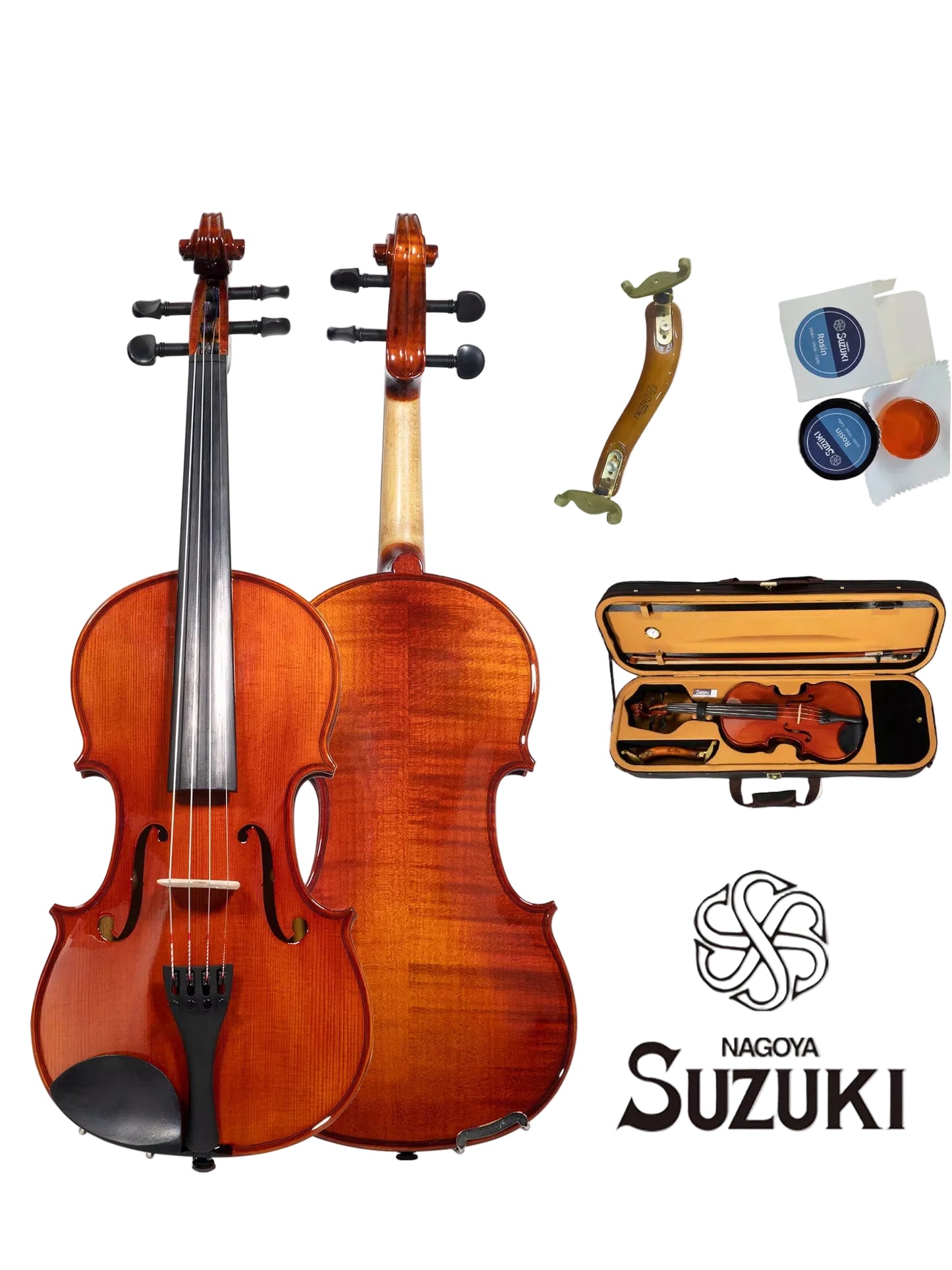 Suzuki SV-15AL 4/4 Solid Top Student Violin Outfit