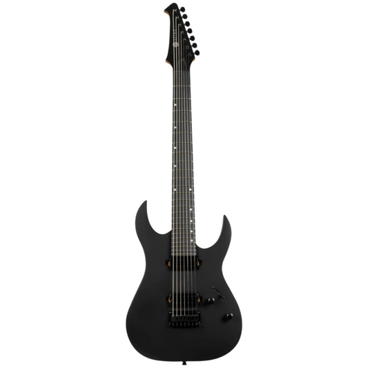 Spira S S-407 MBK 7 String Electric Guitar - Satin Black - ELECTRIC GUITAR - [shop-name]