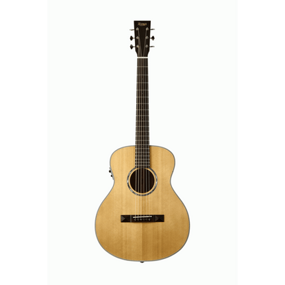 TASMAN TA100M-E MINI JUMBO ACOUSTIC/ ELECTRIC GUITAR W/CASE - NATURAL - Joondalup Music Centre