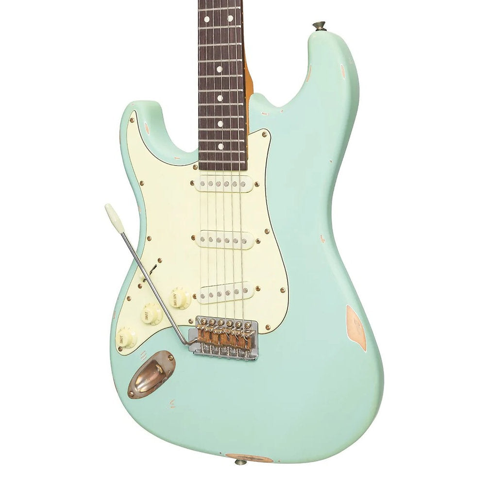 Tokai Legacy Strat Style Electric Guitar HSS L/H - Relic Blue - Joondalup Music Centre