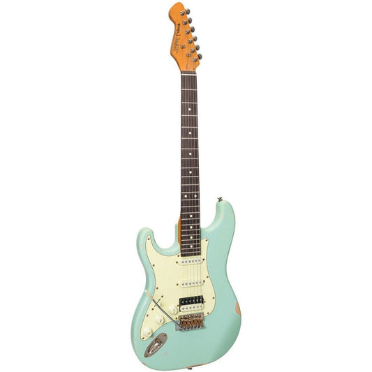 Tokai Legacy Strat Style Electric Guitar HSS L/H - Relic Blue - Joondalup Music Centre