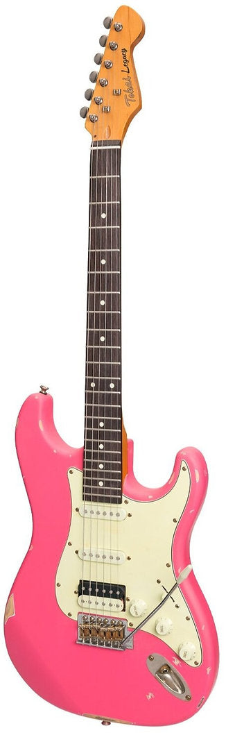 Tokai Legacy Strat Syle Electric Guitar HSS - Relic Pink - Joondalup Music Centre